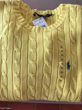 New Ralph Lauren Crew Neck Yellow Jumper XL
