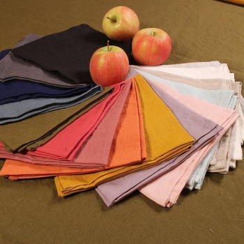 Quality Pure Washed Linen plain Table Napkins