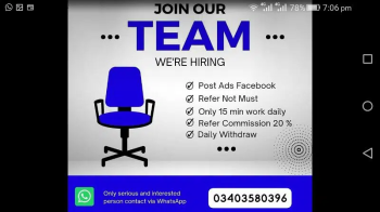 online working is available for male's and females.