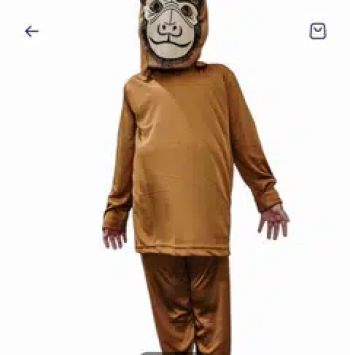 3 PCs kids stitched dry fit micro monkey constume