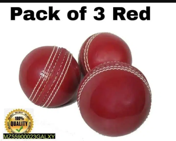 Pack of 3 Cricket Rubber Soft Practice balls
