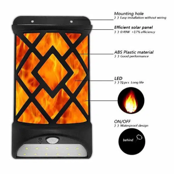 SOLAR ENERGY LED FLAME INDUCTION LAMP