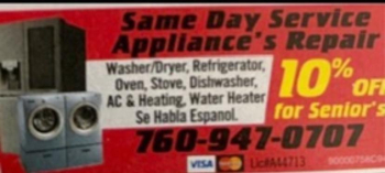 APPLIANCE REPAIR **AC & HEATING ** ALL MAKES & MODELS