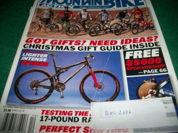 Mountain Bike Action,Dec 2006,Specialized Stumpjumper FSR comp vs.Mong for sale in Mesa, Arizona