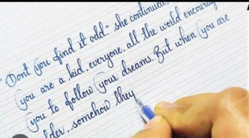 hand writing assessment work