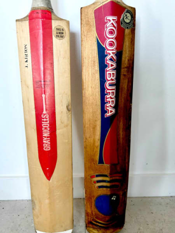 Vintage 80s Gray Nicolls & 90s Kookaburra Bubble Cricket Bats