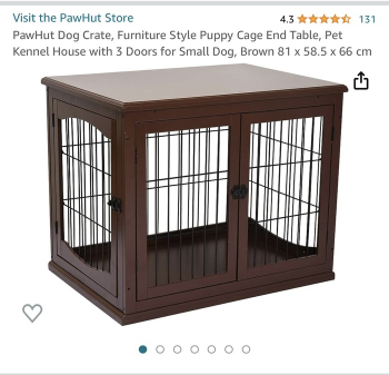 Pawhut Dog/cat Crate pet Kennel House Funiture Style