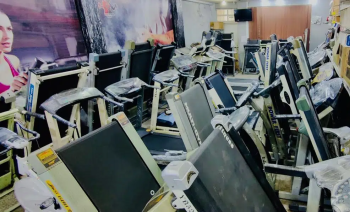 Treadmill Cycle Ellipticall Running Machine Exercise Spine Bike (Blue)