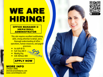 We are now hiring Office Manager & and HR/Payroll Administrator for a metal manufacturer in Huntington Beach!