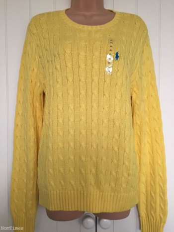 New Ralph Lauren Crew Neck Yellow Jumper XL
