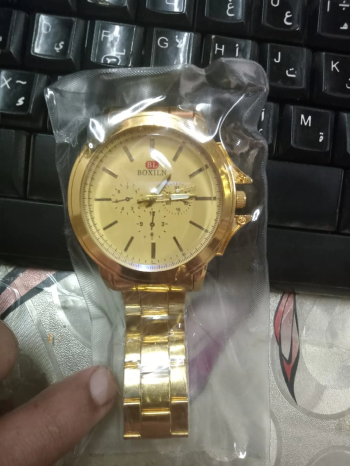 ساعة يد رجالى ماركة BOXILN الذهبية 