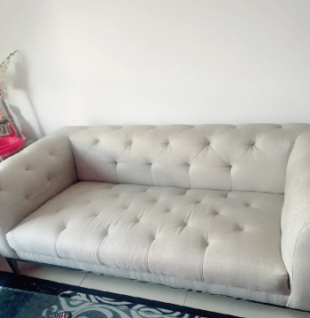 sofa set 10/ 10 condition with matching Center glass 