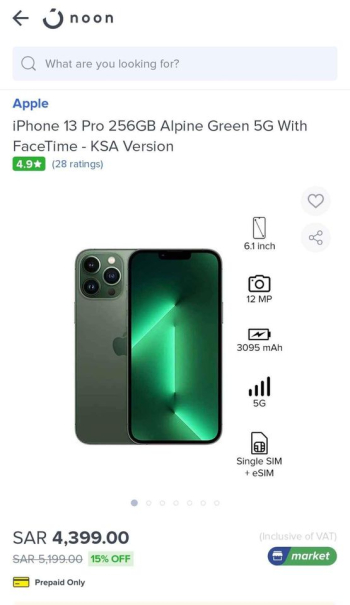 New I Phone 13 Pro 256 GB Alpine Green 5G -face time