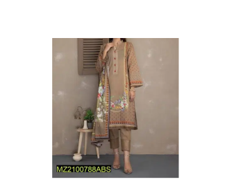 3Pcs Printed Lawn Summer Unstitched Suit