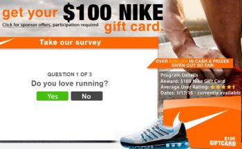 Claim Your $100 Nike Gift Card!