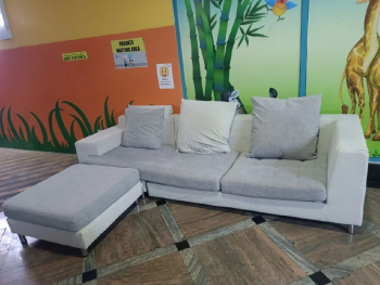 L shape sofa available good condition and reasonable