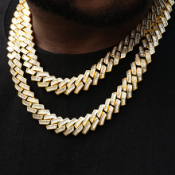 Make a Statement with the 14MM Baguette Channel Set Cuban Necklace!
