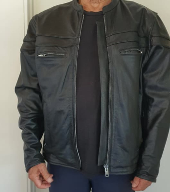 Hudson Heavy Leather Motor Cycle Jacket, size XL