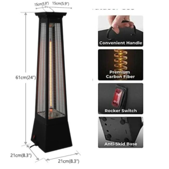 Volcano 2000w Tower Electric Heater use for Indoor and Outdoor