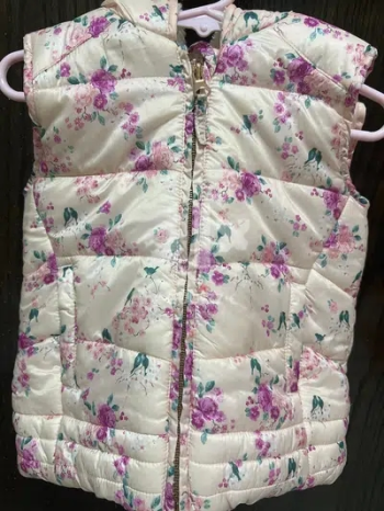 Quilted Floral Winter Vest