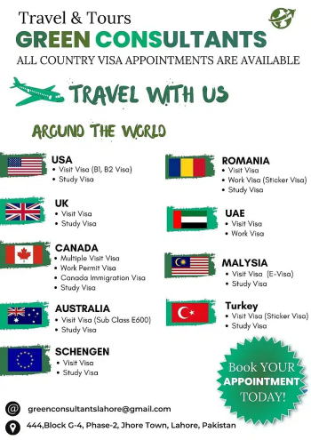Australian Canada USA UAE Romania Malaysia Schengen Visit Dubai work